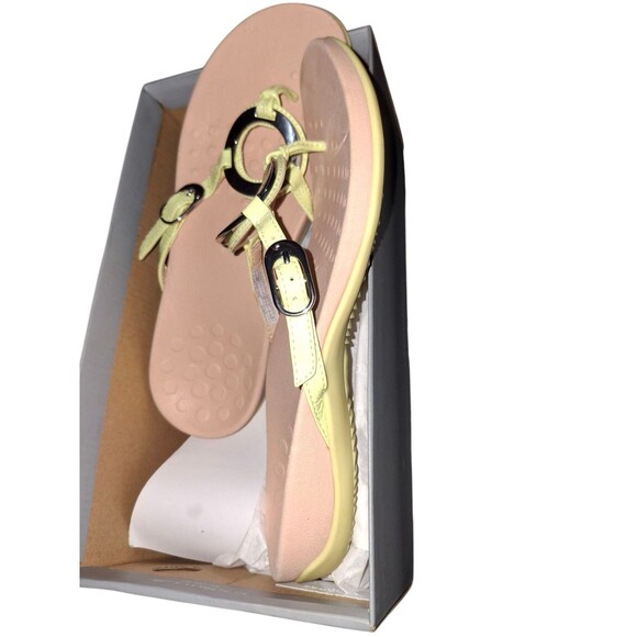 Vionic Karina Women Shadow Lime Slide Thong Post Comfort Orthotic Sandal Size 9 - Picture 12 of 16